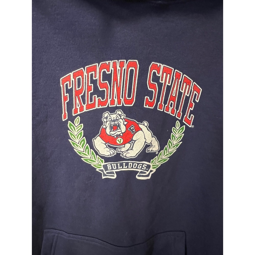 Port &‎ Company Fresno State Bulldogs Hoodie Mens Medium Navy Blue Pullover